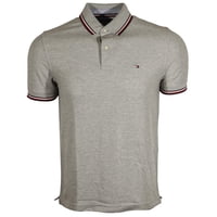 Polo Tommy Hilfiger Con Cuello A Rayas Para Hombre, Color Gris, Talla Xs