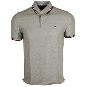 Polo Tommy Hilfiger Con Cuello A Rayas Para Hombre, Color Gris, Talla Xs