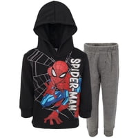Conjunto De Buzo Y Pantalón De Polar Marvel Spider-Man Para Niños En Negro