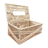 Oem - Servilletero Bambu Porta Pañuelo Madera Decorativo Tejido Cu