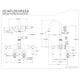 thumbnail image 3 of Grifo para Bañera Kingston Brass CC13T2 Latón Pulido con Ducha Manual, 3 of 3