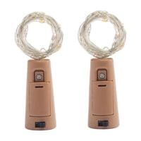 Gen - 2X Tira Led Maqueta Luz Arroz Corcho Botella Alambre A Pilas Multicolor