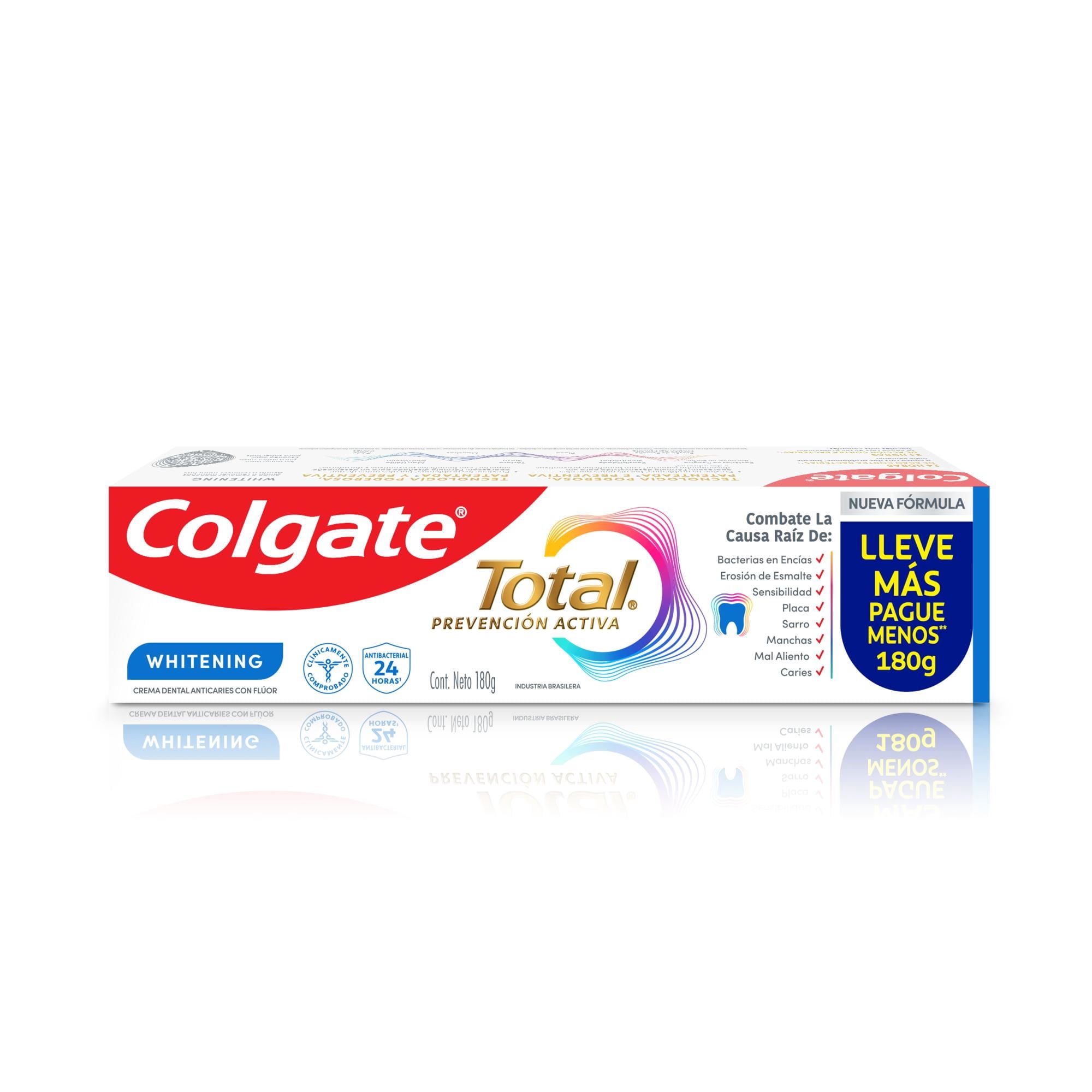 Crema Dental Anticaries Con Flúor Pasta Dental Colgate Total Whitening Con Flúor
