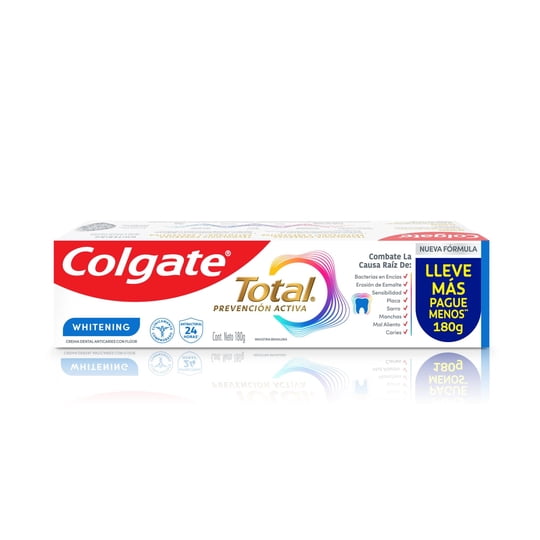 Crema Dental Anticaries Con Flúor Pasta Dental Colgate Total Whitening Con Flúor