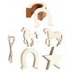 thumbnail image 2 of 36 Piezas De Madera De Caballo Sin Terminar, Rebanadas De Madera En Blanco, Manualidades, Decoración Del Hogar, 2 of 4