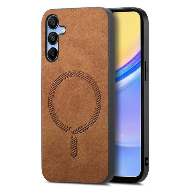 Magnetic Slim Case for Samsung Galaxy A16 with Camera Guard & Anti-Scratch Back Brown