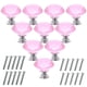 thumbnail image 1 of Perillas para gabinete Akstore de vidrio cristal rosa de 30 mm, 10 piezas, 1 of 6