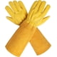 thumbnail image 2 of Guantes de jardinería de cuero para hombres y mujeres (con protección contra espinas), ideales para jardineros y agricultores., 2 of 7