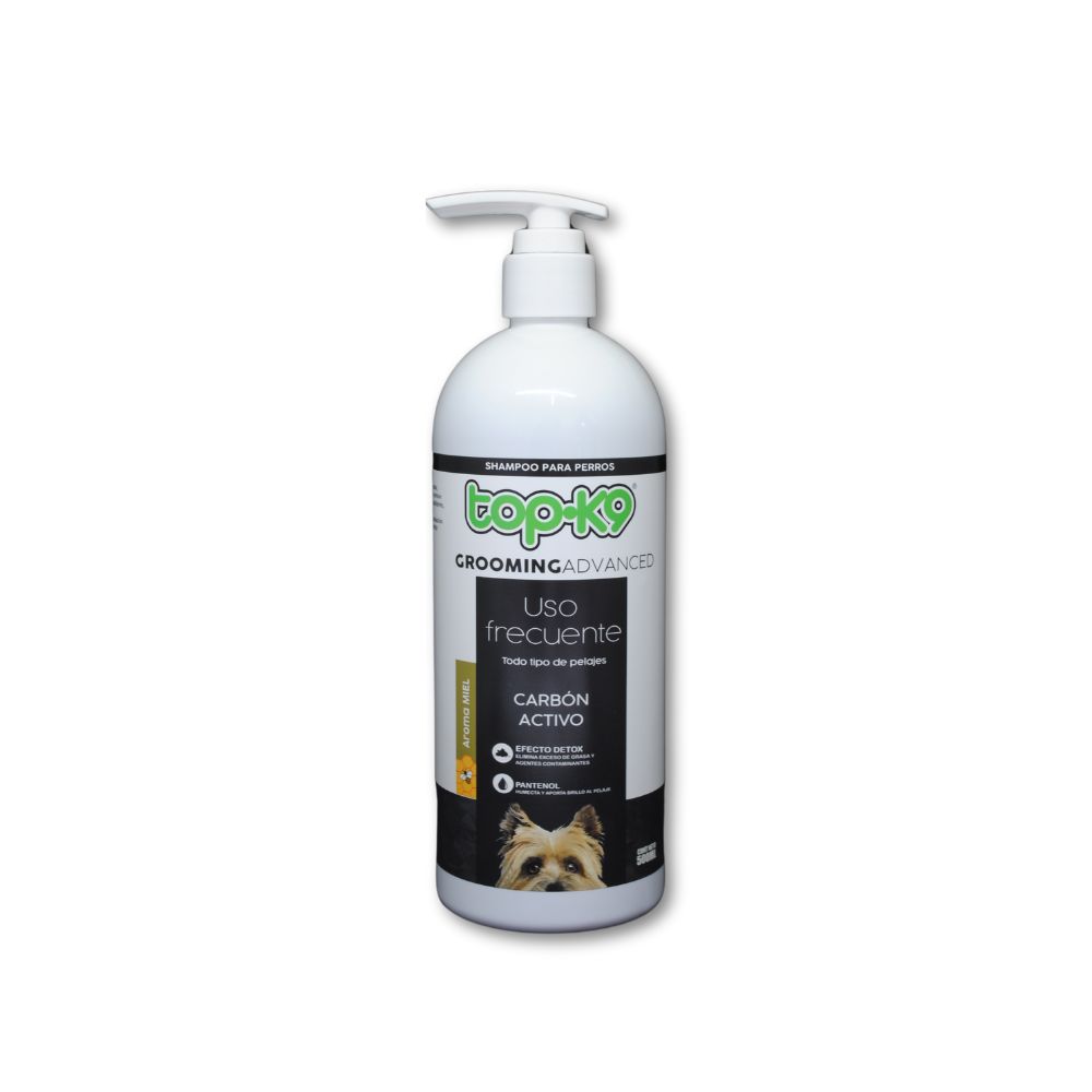 Topk9 - Shampoo Desmugrante / Carbón Activo 500 Ml.