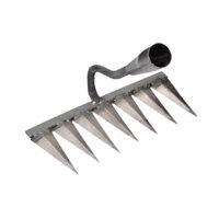 Ioensy - Rastrillo De Mano Para Jardín, Rastrillo De Desmalezado De Metal Para Aflojar La Tierra De Labranza De Plantación, 28,1X13,5X28Cm Con 7 Púas