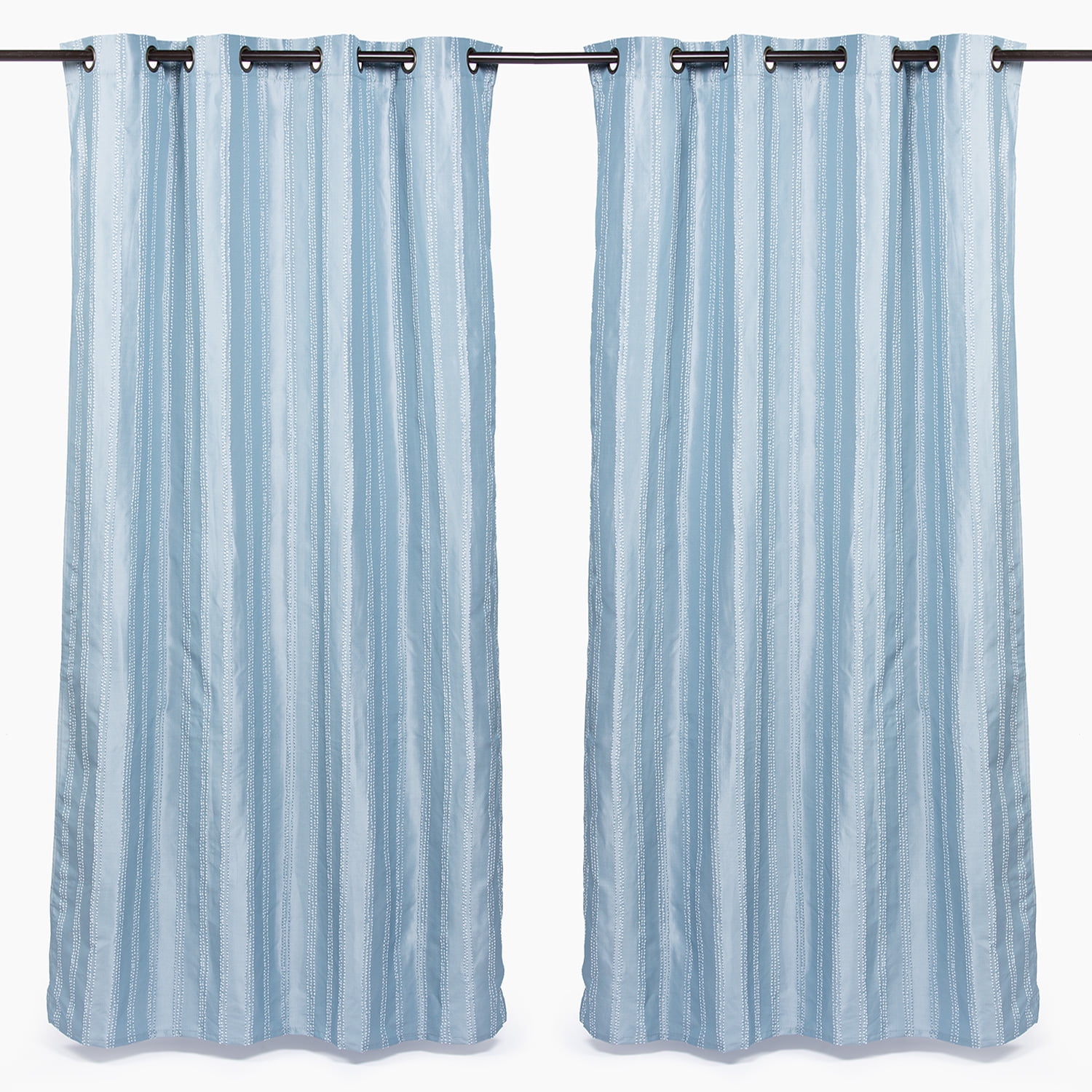 Zahr - Cortina Bordada Puntos Turquesa