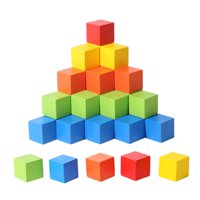 Bothyi - 50 Piezas De Bloques De Madera Para Construcción, Bloques Apilables Para Niños Pequeños De 3 Años En Adelante, Escuela, S, Coloridos