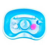Ioensy - Cuenco De Champú Con Cepillo De Champú Lavabo De Cabecera Para Salón Hombres Niños Azul