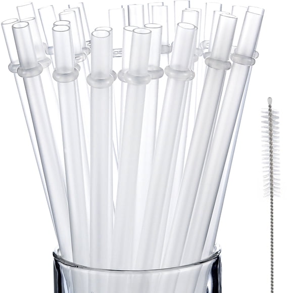 JOVITEC Pajillas Reutilizables de Plástico 23 cm – Paquete de 50