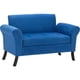 thumbnail image 2 of Banqueta Lua Con Respaldo 2 Cuerpos Felpa Azul Rey, 2 of 6