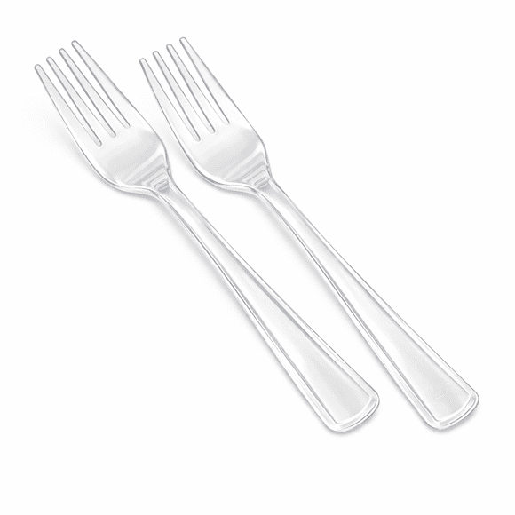 Pack Tenedores Desechables Transparentes Resistentes 50 Uni