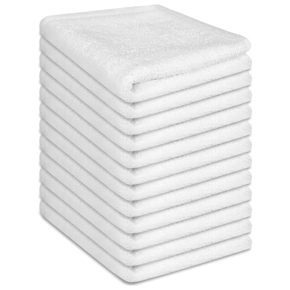 Toallita INFICRIME, 100% algodón, 30 x 30 cm, color blanco (paquete de 12)