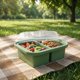 thumbnail image 2 of REGALWOVEN Caja Bento para Adultos, Contenedor de Preparación de Comidas a Prueba de Fugas de Silicona de 500ml para Trabajo y Viajes Verde-1, 2 of 6