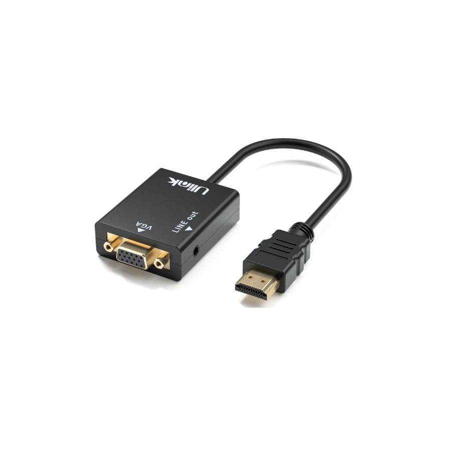 Microlab - Adaptador Conversor Hdmi A Vga + Audio Portable