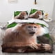 thumbnail image 2 of Juego de funda nórdica Monkey Gorilla, juego de ropa de cama 3D con estampado animal, juego de funda de edredón, funda de colcha de microfibra, juego de 3 piezas, funda de edredón con cierre, 2 of 3