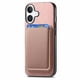 thumbnail image 3 of Funda de Cuero Magnética con Tarjetero para iPhone 16 Plus Cubierta Delgada Rosa, 3 of 5