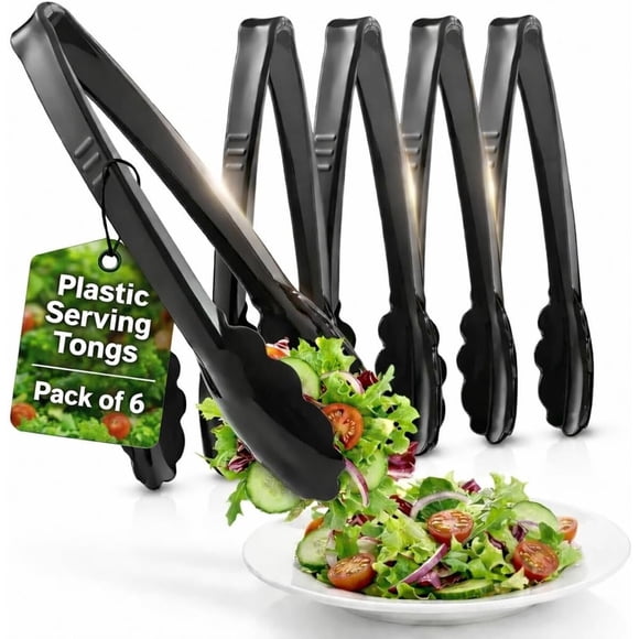 Pinzas para servir JoyServe de plástico, 9 pulgadas, paquete de 6