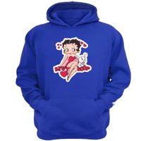 Genérico - Polerón Canguro Betyy Boop Azul Talla M Unisex
