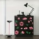 thumbnail image 3 of 1 Roll 17.72in*78.74in Black Flower 3d Wallpaper Self-adhesive Waterproof Pvc Wall Sticker Warm Dormitory Luxury Living Room TV Background Wall Wallpaper Furniture Renovation Sticker Home Decor, 3 of 4