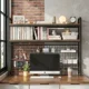 thumbnail image 1 of Organizador De Escritorio Multifuncional Con Repisa Metal Negro Madera Cafe, 1 of 8