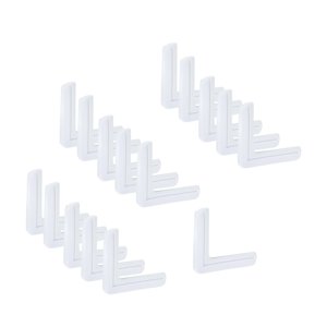 Magideal - Protectores De Bordes Para Esquinas De Ventanas, Paquete De 16 Topes De Seguridad, 65 Mm X 65 Mm Para Esquinas De Ventanas, Escritorios Y Gabinetes , Blanco