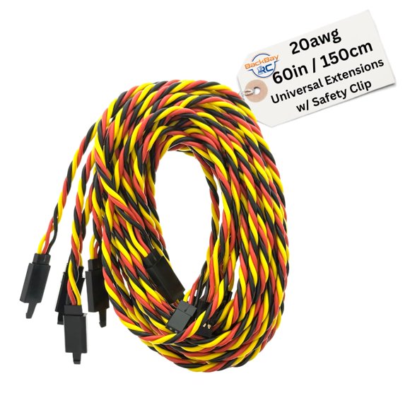 Cable de extensión para servo BackBay R/C 150 cm 20 awg (5 unidades)