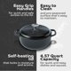 thumbnail image 5 of Cazuela de Hierro Fundido Segretto Cookware 4,57 L Negro Esmaltado, 5 of 9