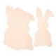 thumbnail image 2 of 5 Piezas De Recortes De Conejito De Madera De Pascua Para Decoración Artesanal De Pascua DIY Decoración De Pascua, 2 of 5