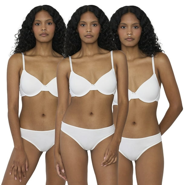 Calzón Mujer Tripack Cotton Mix Ecru Corona