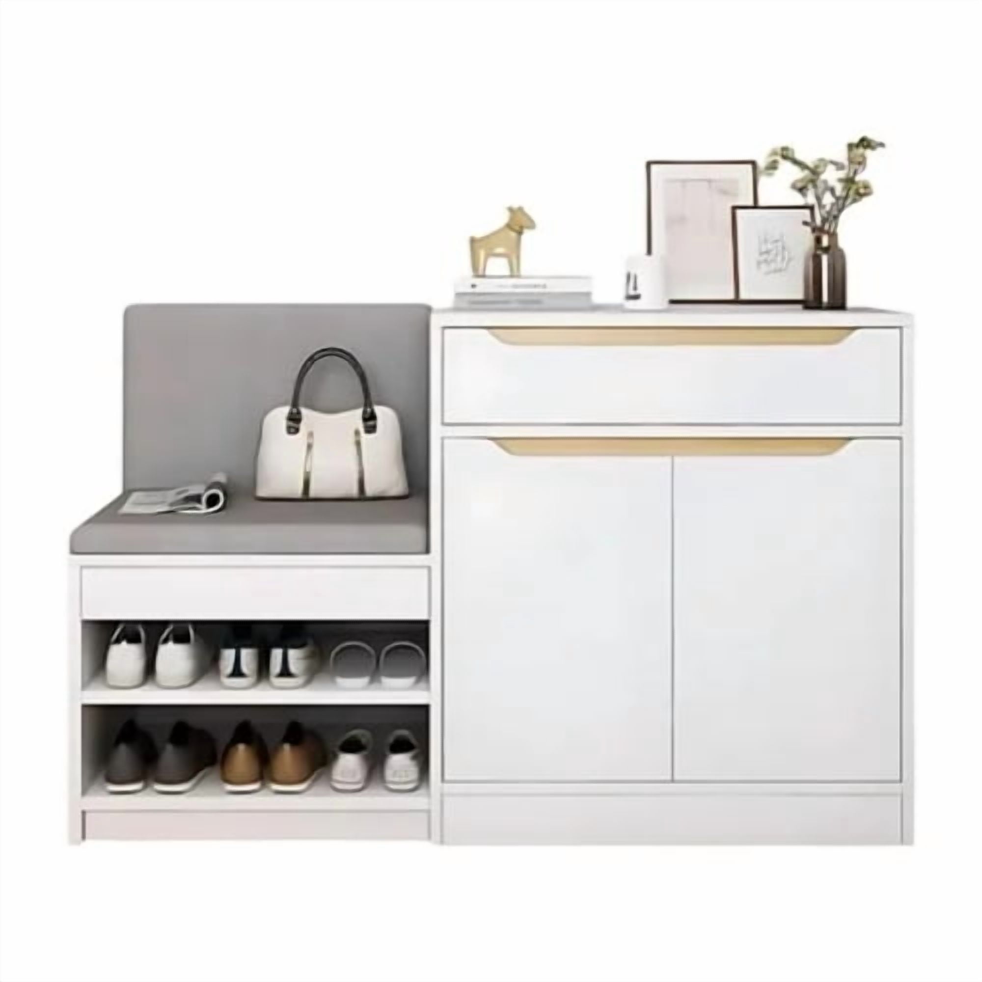 Crusec - Zapatero Con Armario Cajon 110*30*75cm Organizador Moderno