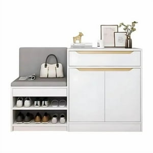 Crusec - Zapatero Con Armario Cajon 110*30*75Cm Organizador Moderno