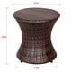 thumbnail image 3 of Mesa lateral para exterior Sundale de 51 cm, marrón, ratán, estructura de acero, 3 of 7
