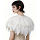 thumbnail image 4 of Capa ZAKIA de Plumas Blancas 20‑25 cm - Estilo Gótico, 4 of 7