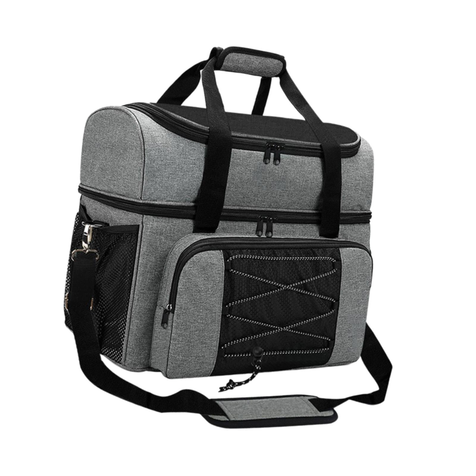 Magideal - Bolsa Para Bolas De Bolos Práctica Bolsa Para 2 Bolas Bolso De Mano Para Bolos Con Compartimento Para Zapatos Para Practicar Actividades Al Aire Libre Gris
