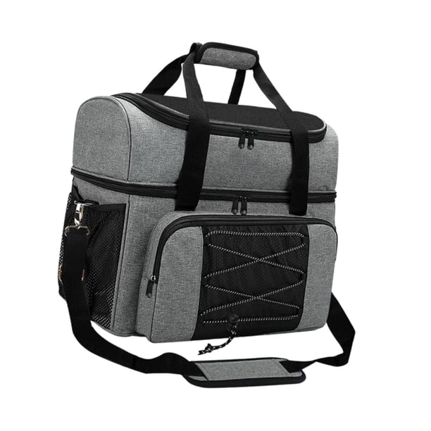 Bolsa para bolas de bolos Práctica bolsa para 2 bolas Bolso de mano para bolos con compartimento para zapatos para practicar actividades al aire libre Gris
