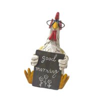 Magideal - Estatua De Pollo De Buenos Días, Escultura De Pollo, Artesanías Finas, Coleccionables, Adorno De Escritorio, Estatuilla De Resina Para Entrada Al Pati Gallo