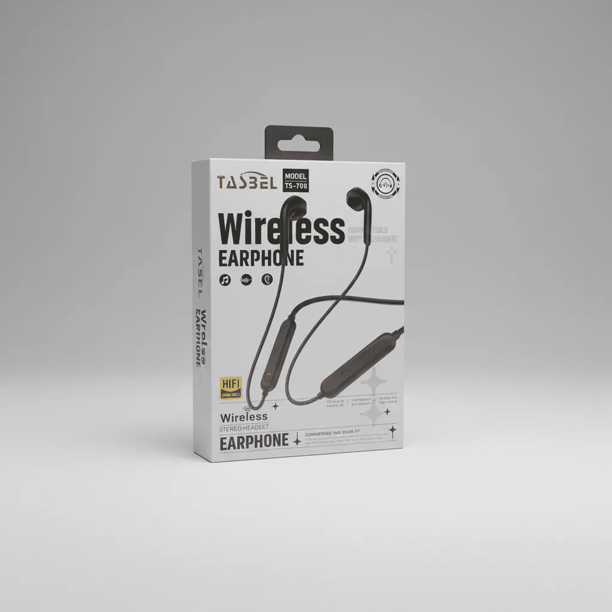 Audífonos Bluetooth Deportivo Model Ts-708 Tasbel Negro