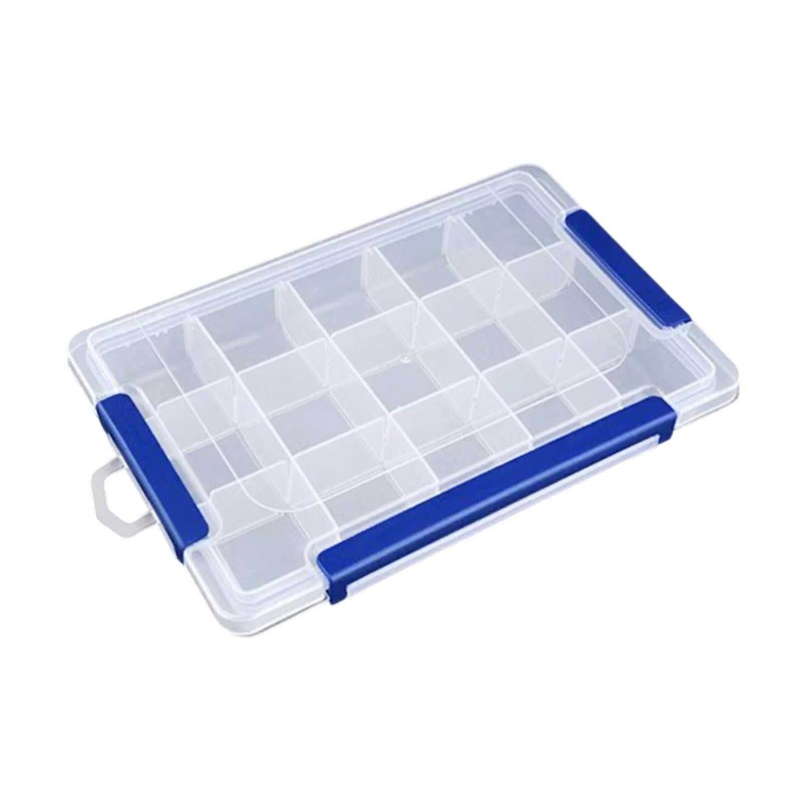 Magideal - Caja Organizadora Transparente, Contenedor, Caja De Almacenamiento Para Joyería, Accesorios De Pesca, Cuentas, Tornillos, Decoraciones Artísticas Para Cuadrícula Grande De 15