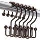 thumbnail image 1 of Titanker Shower Curtain Hooks Rings, Rust-Resistant Metal, Bronze, 12 Pack, 1 of 3