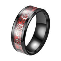 Ioensy - Anillo De Hombre Anillos De Boda Anillos De Moda Para El Día De San Valentín Aniversario De Vacaciones 12