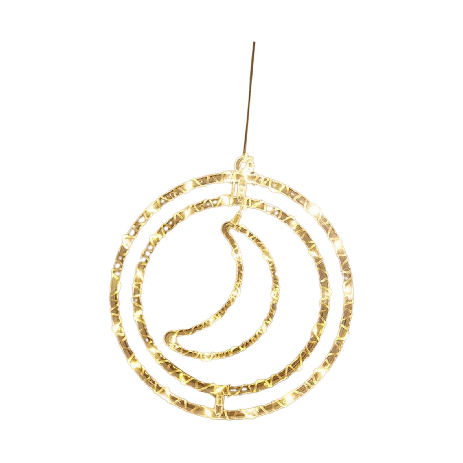 Magideal - Guirnalda De Luces Led Decorativas Navideñas, Adorno De Decoración Navideña, Blanco Cálido, Luces De Hadas Colgantes Para Fiestas, Festivales Y Bodas Luna