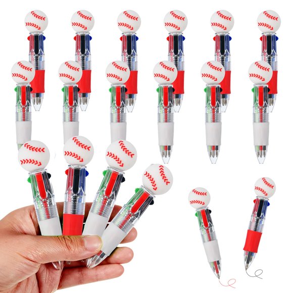 Plumas Zhirlyn para fiesta de béisbol, 4 en 1 (12 piezas)