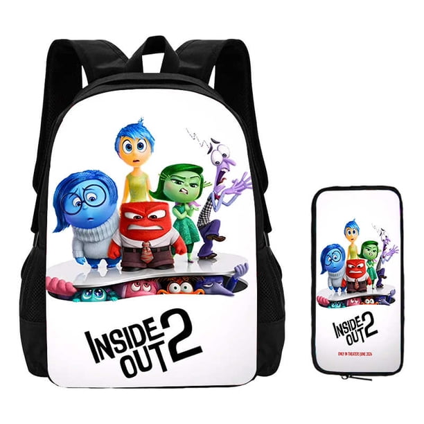2Pcs Set Inside Mochila Out School Backpack with Pencil Case ,Cartoon School Bags for Boys Girls ,Children Backpack for Pupil