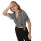thumbnail image 1 of Blusa Mujer Camisera Cruzada Negro Cebra Corona, 1 of 5