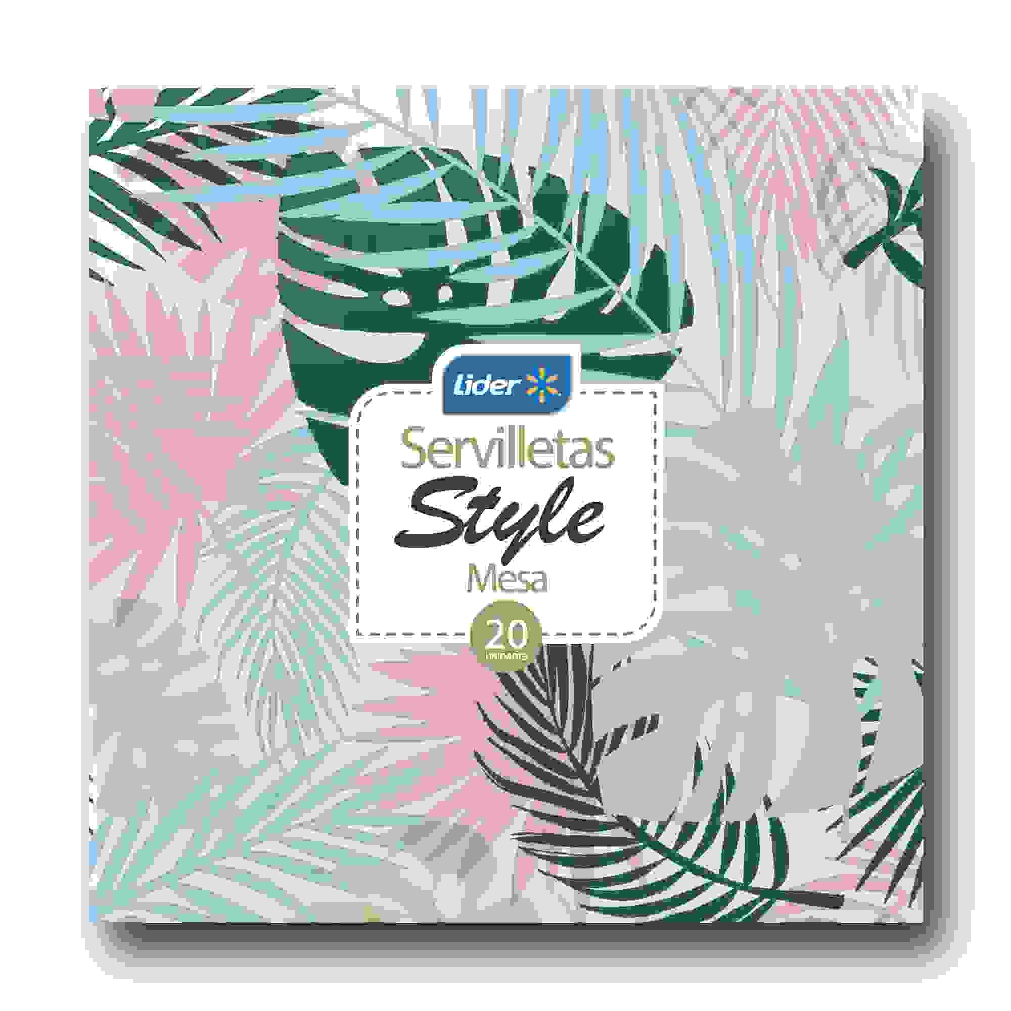 Servilletas Doble Hoja Floral 5 33x33cm 20 Un Lider